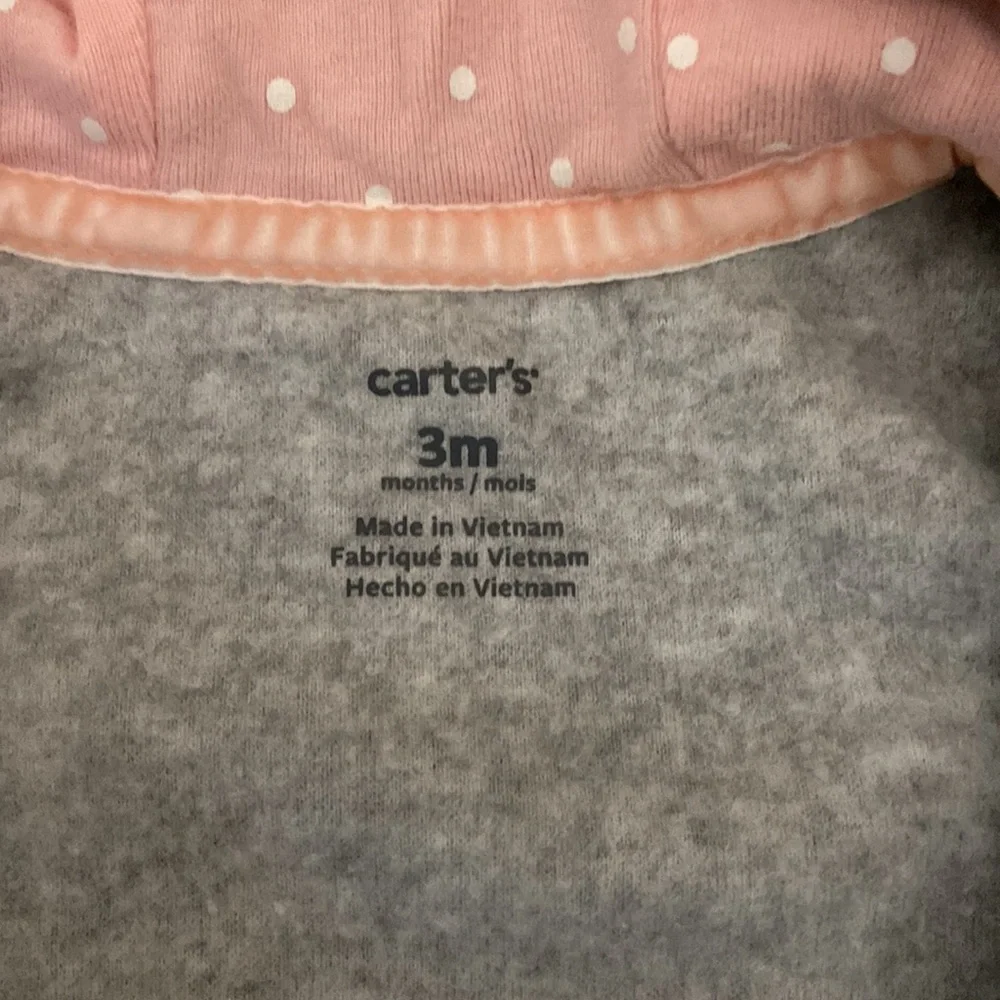 Carters One Piece Outfit Fleece Koala Bear Jumper Baby’s 3m Grey